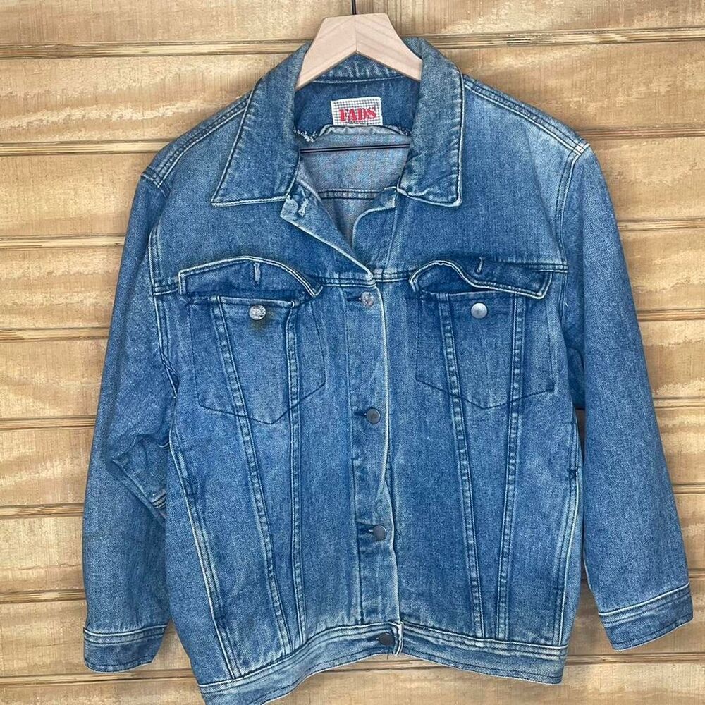 Vintage FADS Denim Trucker Jacket — Medium Blue, Classic Jean Jacket Size: Small